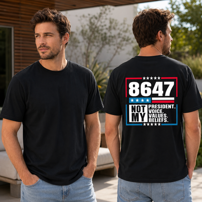 8647 Not My President Shirt Anti Trump Political Protest Graphic Tee Resistance Gift For Adults