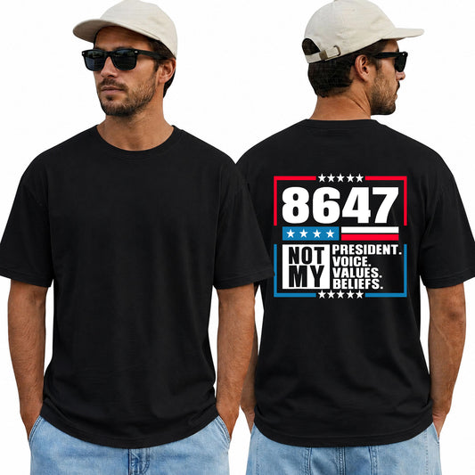 8647 Not My President Shirt Anti Trump Political Protest Graphic Tee Resistance Gift For Adults