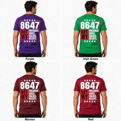 8647 Not My President Shirt Funny Anti Trump Political Graphic Tee Protest Gift For Adults