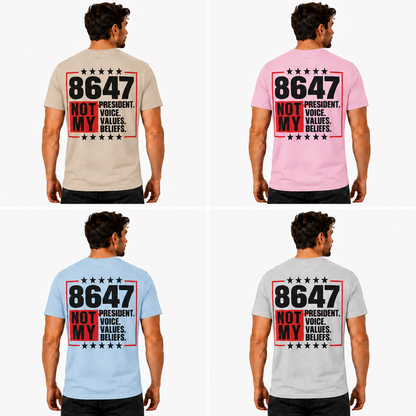 8647 Not My President Shirt Funny Anti Trump Political Graphic Tee Protest Gift For Adults