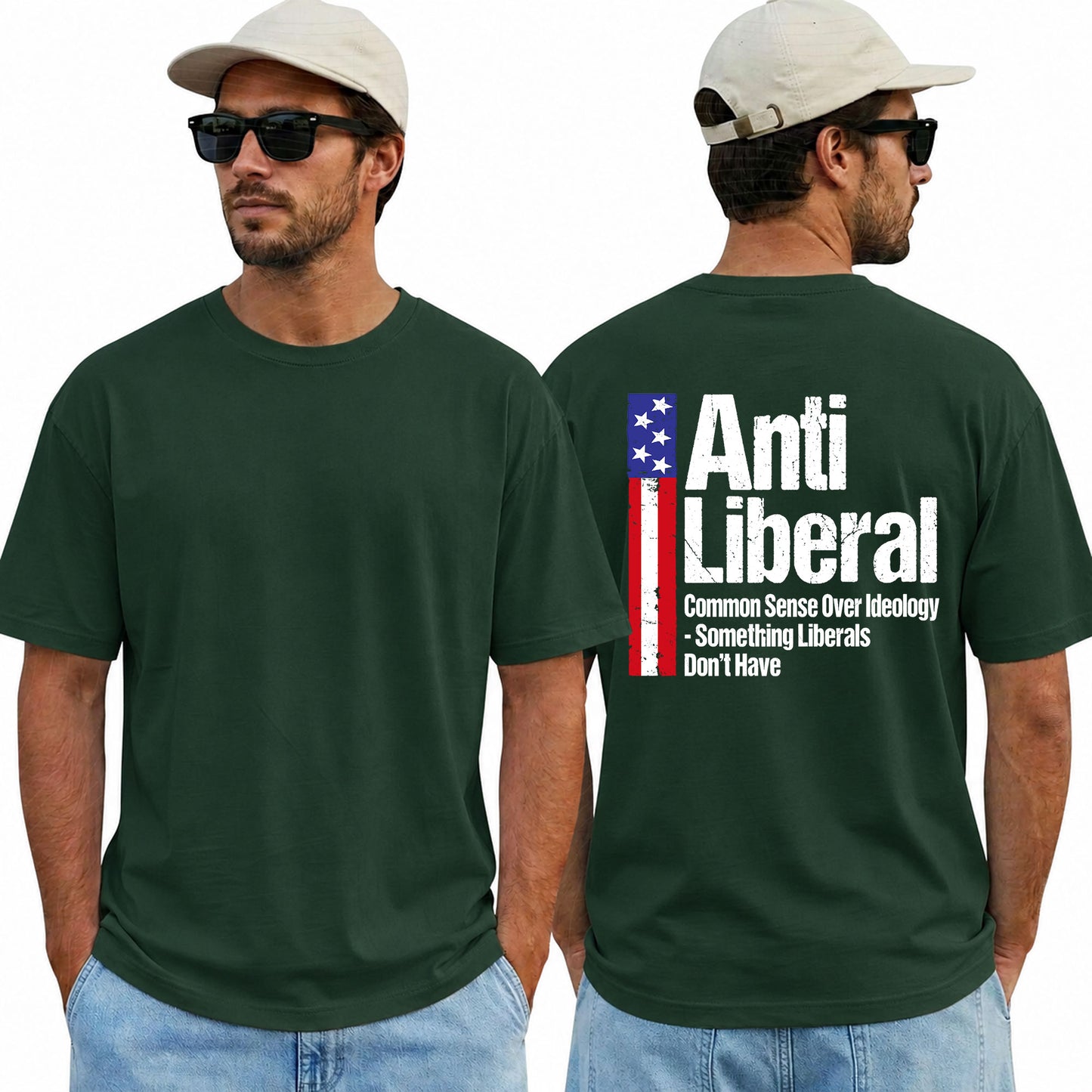 Anti Liberal Common Sense Over Ideology Shirt Funny Conservative Political Graphic Tee Patriot Gift For Adults