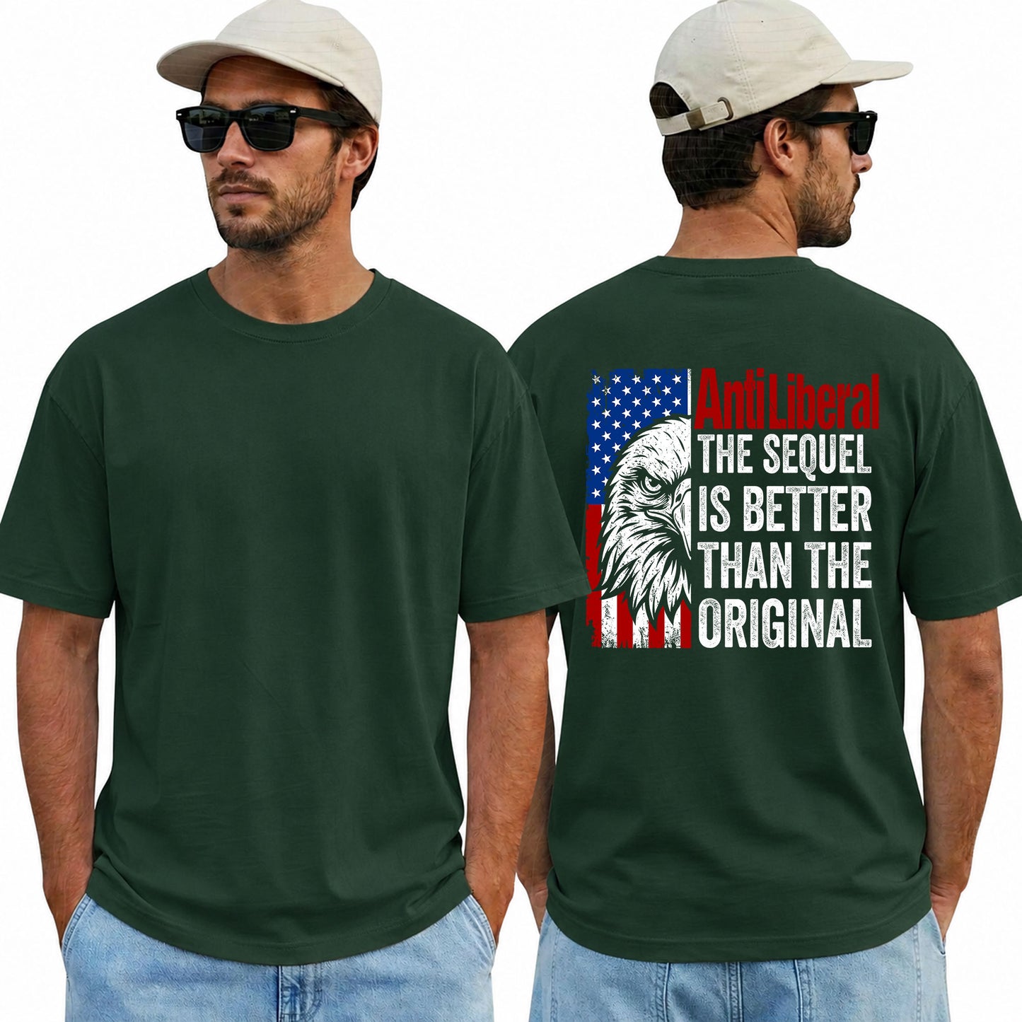 Anti Liberal The Sequel Is Better Than The Original Shirt Patriotic Conservative Graphic Tee Political Gift For Adults