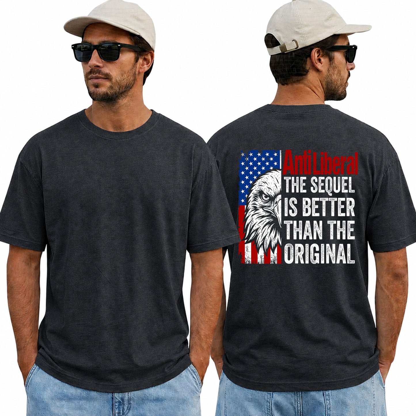 Anti Liberal The Sequel Is Better Than The Original Shirt Patriotic Conservative Graphic Tee Political Gift For Adults