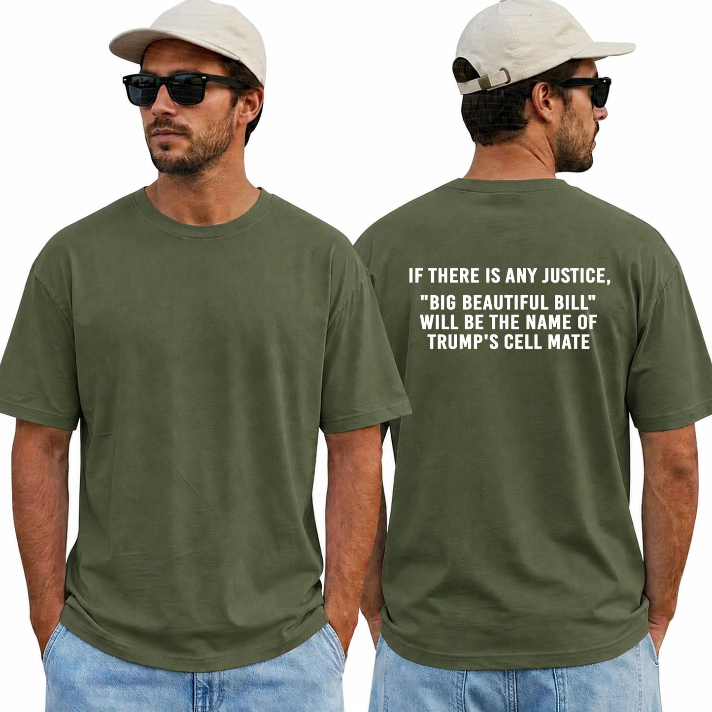Big Beautiful Bill Will Be The Name Of Trumps Cell Mate Shirt Funny Anti Trump Political Graphic Tee Protest Gift For Adults