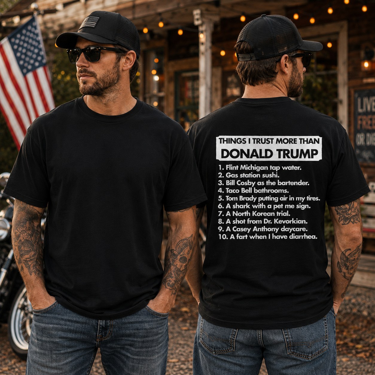 Things I Trust More Than Donald Trump Shirt Funny Anti Trump Political Graphic Tee Protest Gift For Adults