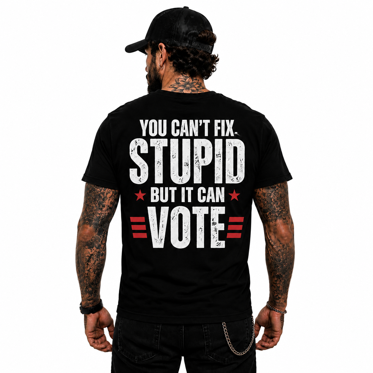 You Cant Fix Stupid Shirt Funny Political Humor Graphic Tee Sarcastic Gift For Adults