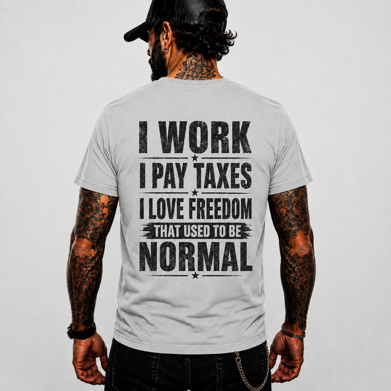 I Work I Pay Taxes I Love Freedom Shirt Patriotic Conservative Graphic Tee American Freedom Gift For Men