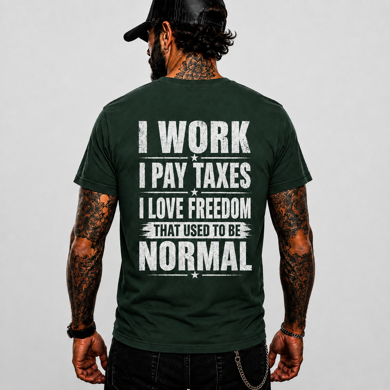 I Work I Pay Taxes I Love Freedom Shirt Patriotic Conservative Graphic Tee American Freedom Gift For Men