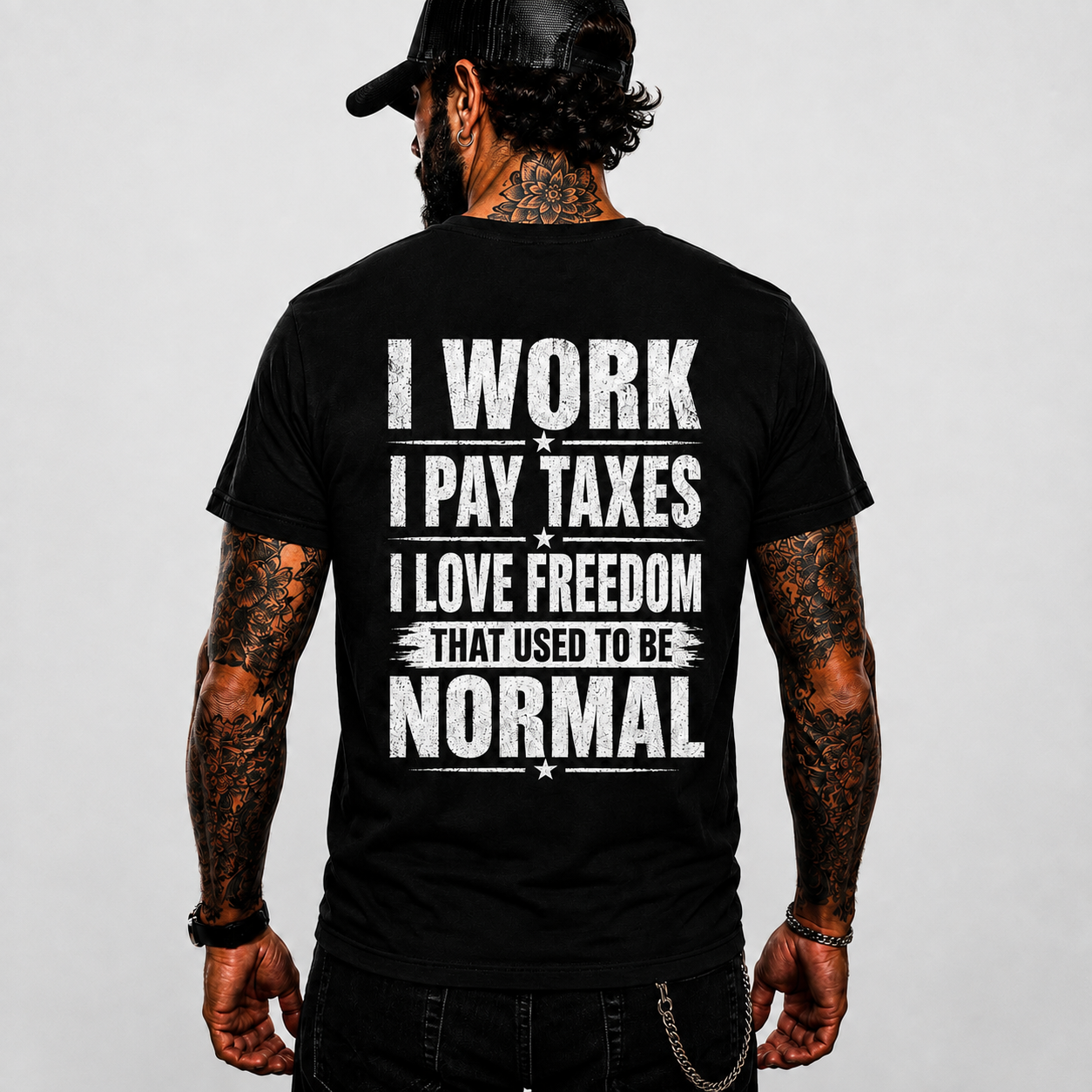 I Work I Pay Taxes I Love Freedom Shirt Patriotic Conservative Graphic Tee American Freedom Gift For Men