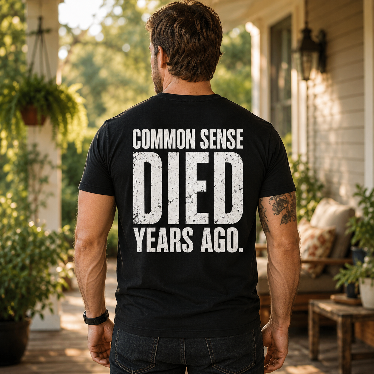 Common Sense Died Years Ago Shirt Funny Conservative Political Graphic Tee Patriot Gift For Adults
