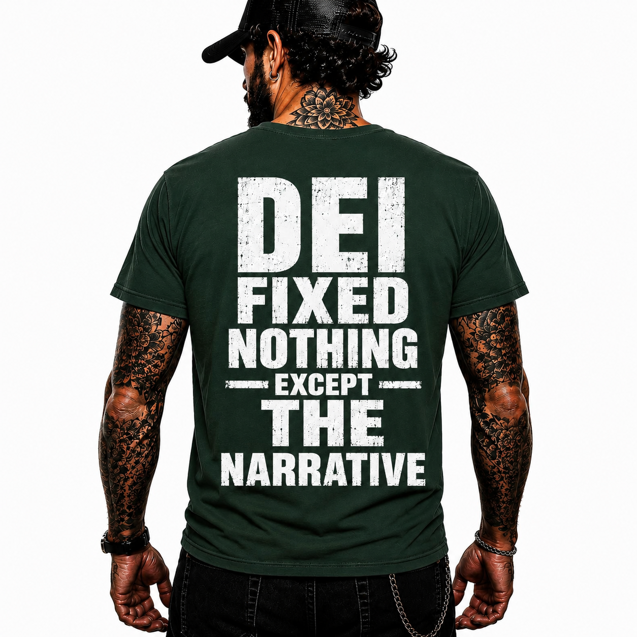 DEI Fixed Nothing Except The Narrative Shirt Funny Political Humor Graphic Tee Conservative Gift For Adults