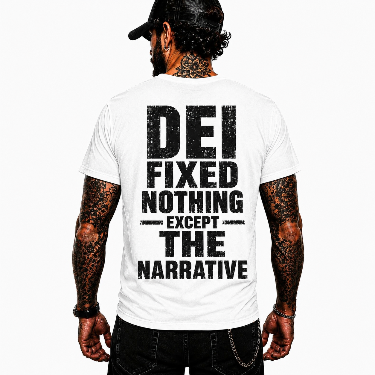 DEI Fixed Nothing Except The Narrative Shirt Funny Political Humor Graphic Tee Conservative Gift For Adults
