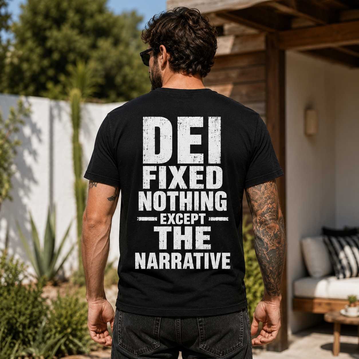 DEI Fixed Nothing Except The Narrative Shirt Funny Political Humor Graphic Tee Conservative Gift For Adults