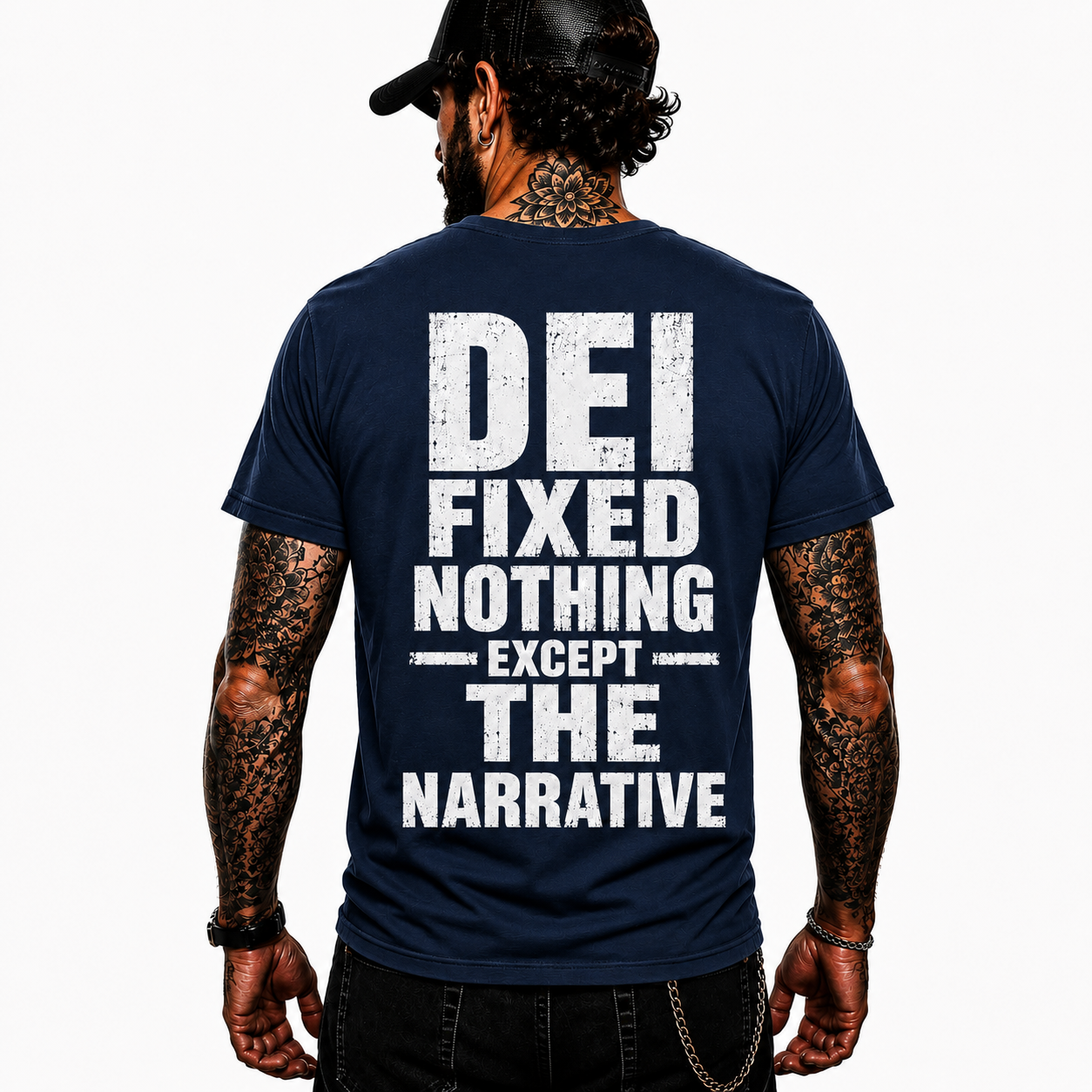 DEI Fixed Nothing Except The Narrative Shirt Funny Political Humor Graphic Tee Conservative Gift For Adults