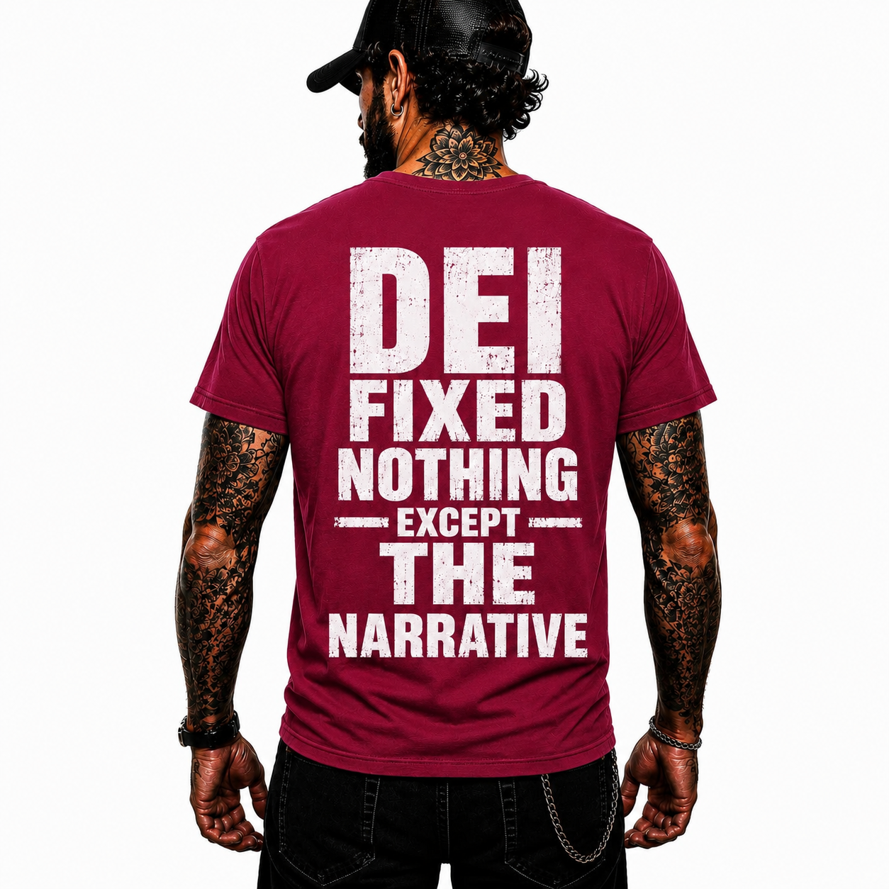 DEI Fixed Nothing Except The Narrative Shirt Funny Political Humor Graphic Tee Conservative Gift For Adults