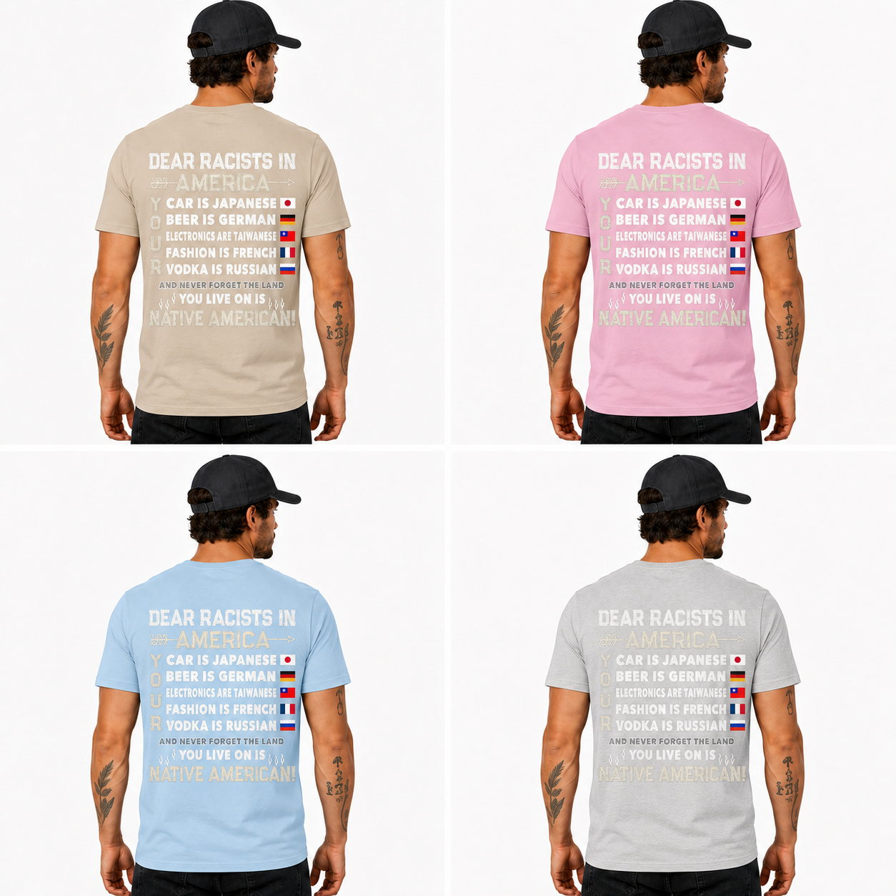 Dear Racists In America Native American Anti Racism Shirt Equality Graphic Tee Social Justice Gift