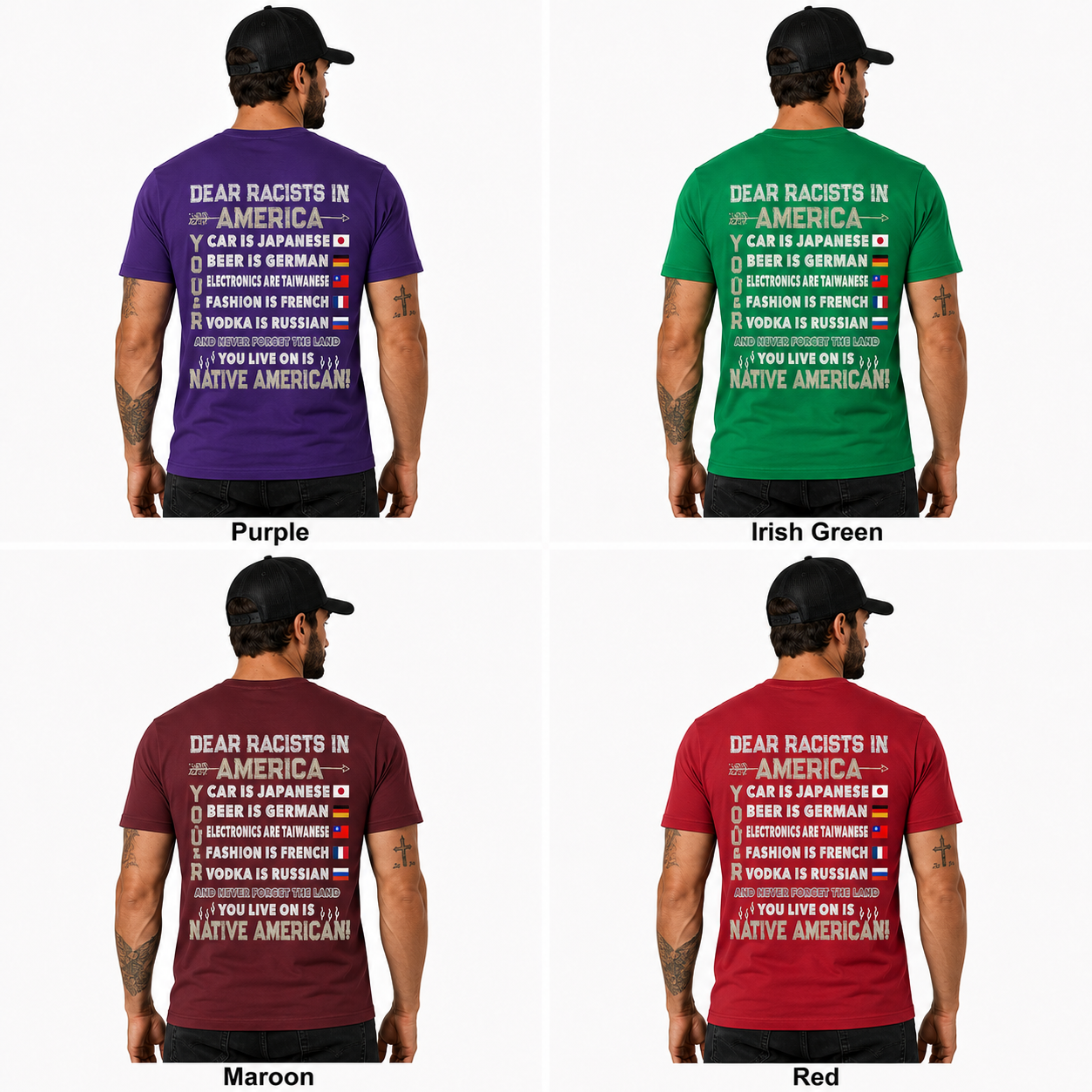 Dear Racists In America Native American Anti Racism Shirt Equality Graphic Tee Social Justice Gift