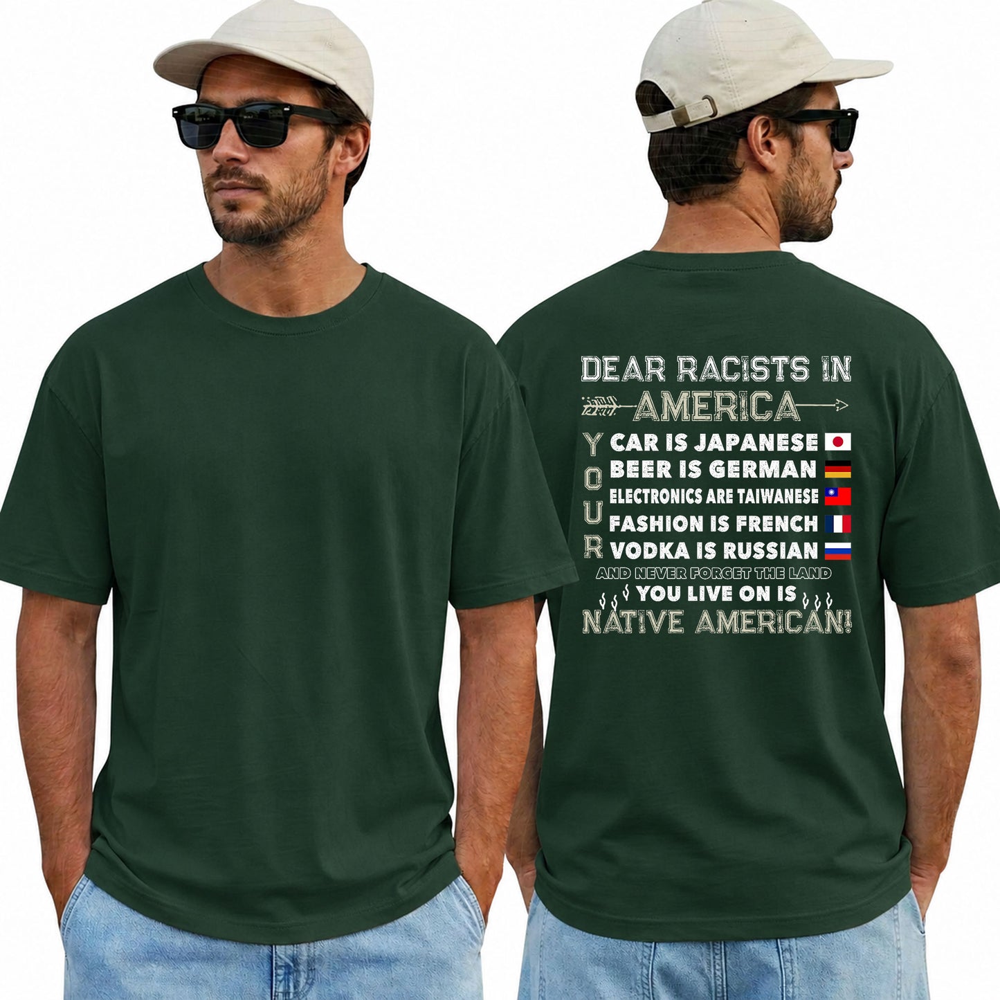 Dear Racists In America Native American Anti Racism Shirt Equality Graphic Tee Social Justice Gift