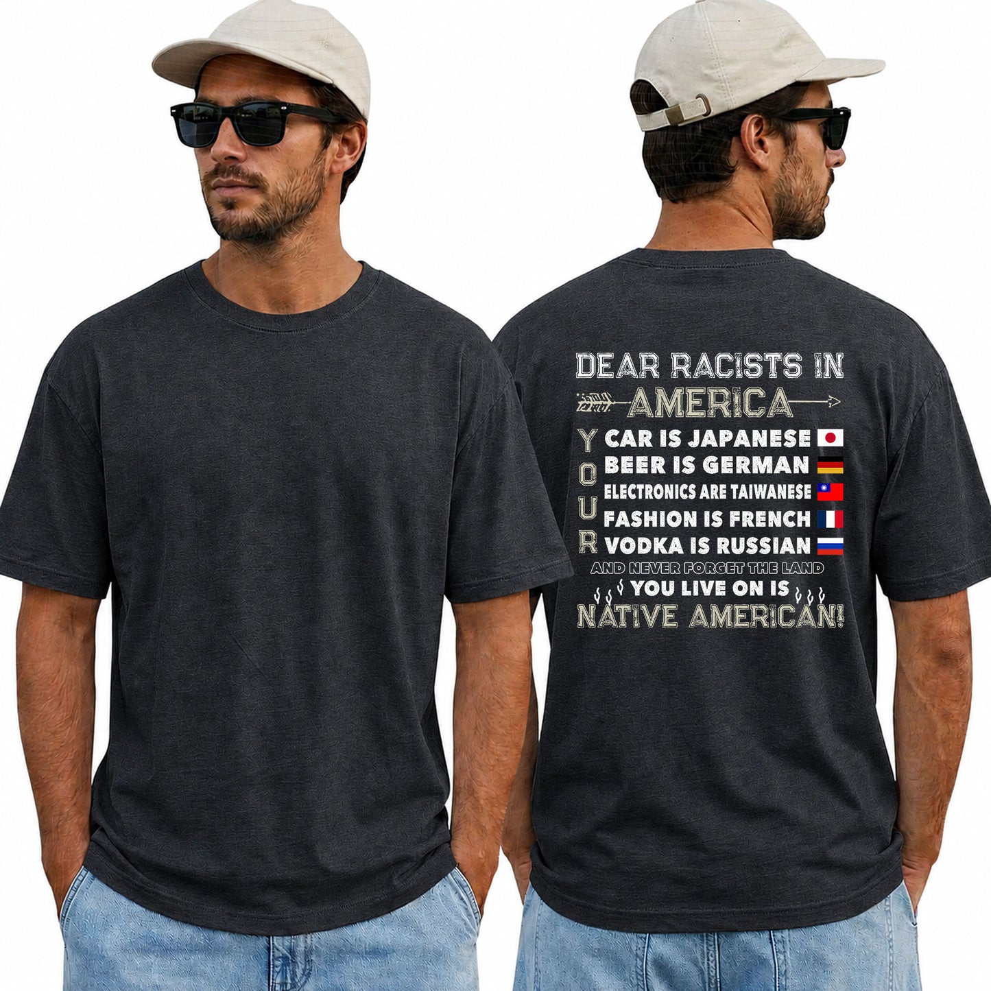 Dear Racists In America Native American Anti Racism Shirt Equality Graphic Tee Social Justice Gift