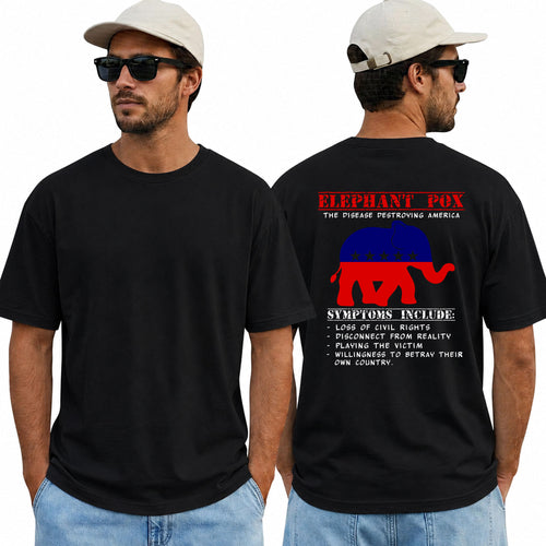 Elephant Pox Shirt Funny Anti Democrat Political Graphic Tee Conservative Humor Republican Gift For Adults
