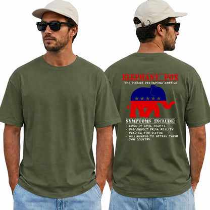 Elephant Pox Shirt Funny Anti Democrat Political Graphic Tee Conservative Humor Republican Gift For Adults