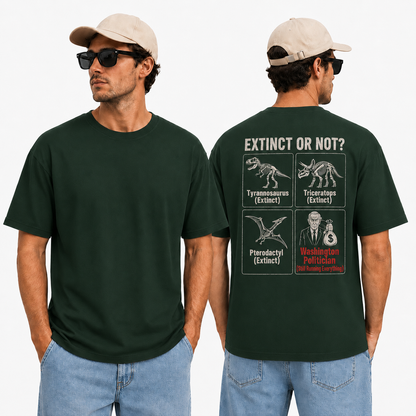 Extinct Or Not Washington Politician Shirt Funny Political Humor Graphic Tee Sarcastic Gift For Adults