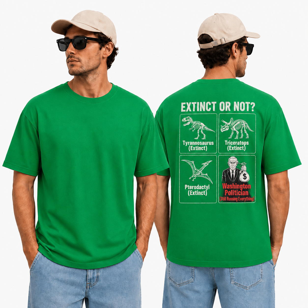 Extinct Or Not Washington Politician Shirt Funny Political Humor Graphic Tee Sarcastic Gift For Adults