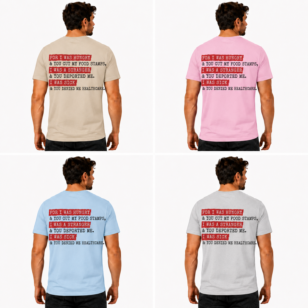 For I Was Hungry Anti Trump Political Protest Shirt Funny Liberal Graphic Tee Resistance Gift For Adults