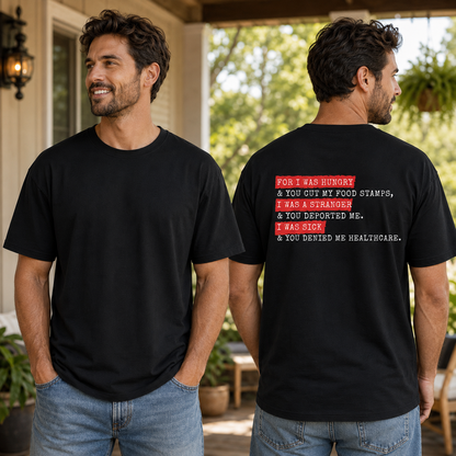 For I Was Hungry Anti Trump Political Protest Shirt Funny Liberal Graphic Tee Resistance Gift For Adults