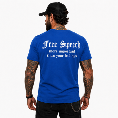 Free Speech More Important Than Your Feelings Shirt Funny Conservative Political Graphic Tee Patriot Gift For Adults