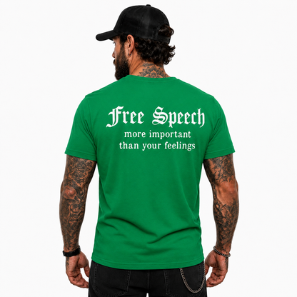 Free Speech More Important Than Your Feelings Shirt Funny Conservative Political Graphic Tee Patriot Gift For Adults