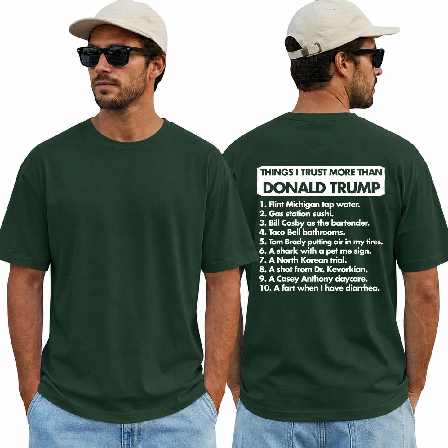 Things I Trust More Than Donald Trump Shirt Funny Anti Trump Political Graphic Tee Protest Gift For Adults