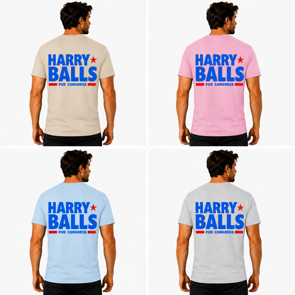 Harry Balls For Congress Shirt Funny Political Humor Graphic Tee Election Parody Gift For Adults