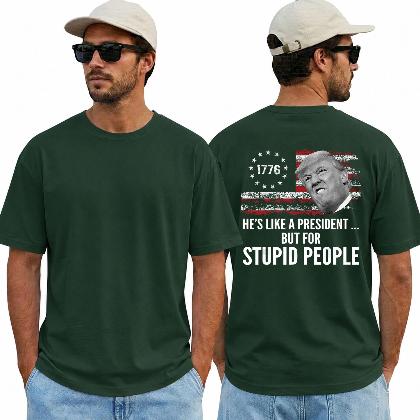 He's Like A President But For Stupid People Shirt Funny Anti Trump Political Graphic Tee Protest Gift For Adults