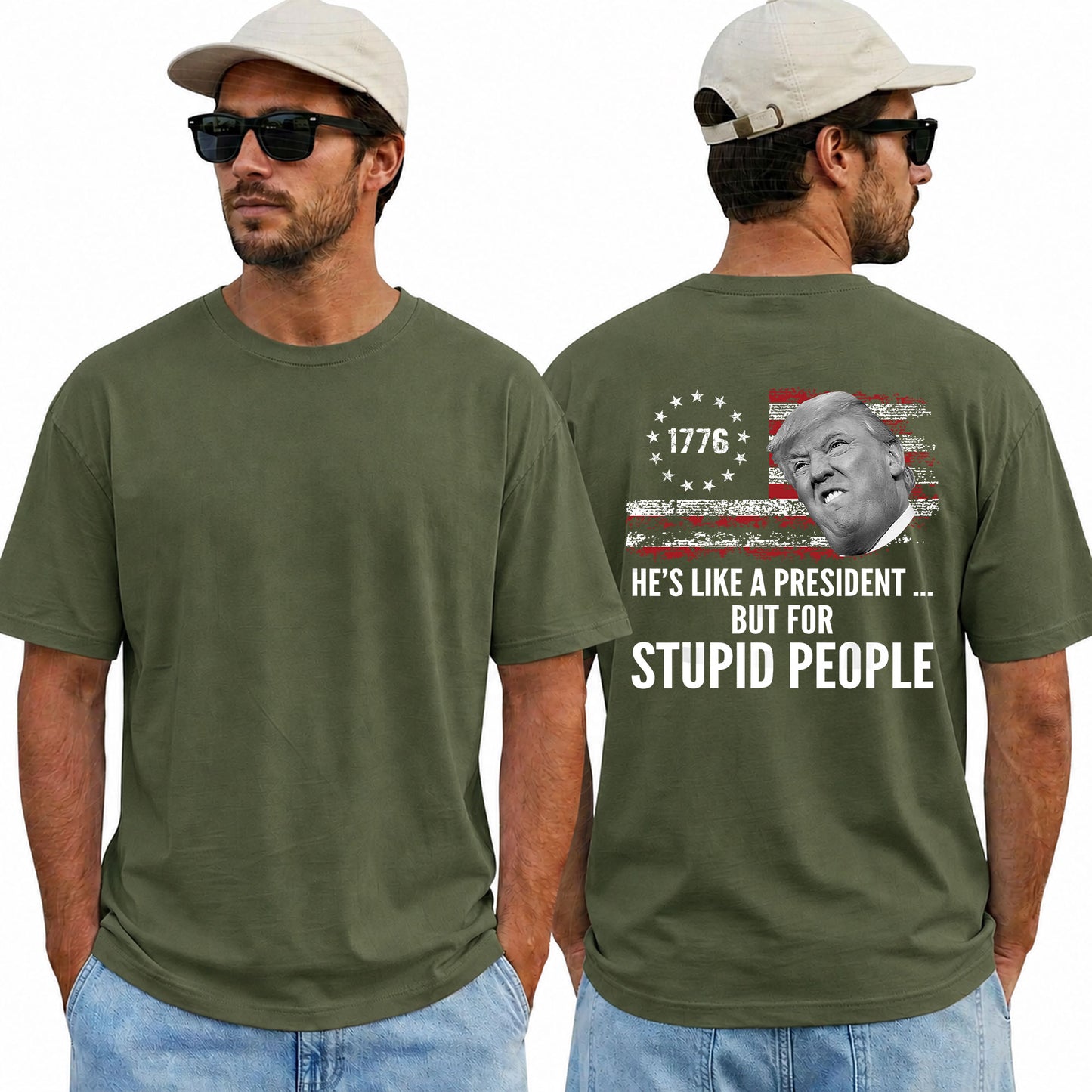 He's Like A President But For Stupid People Shirt Funny Anti Trump Political Graphic Tee Protest Gift For Adults