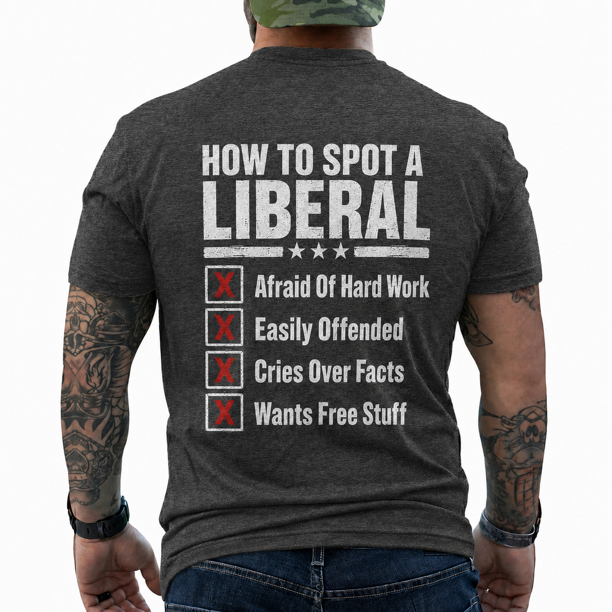 How To Spot A Liberal Shirt Funny Conservative Political Graphic Tee Anti Woke Patriot Gift For Adults