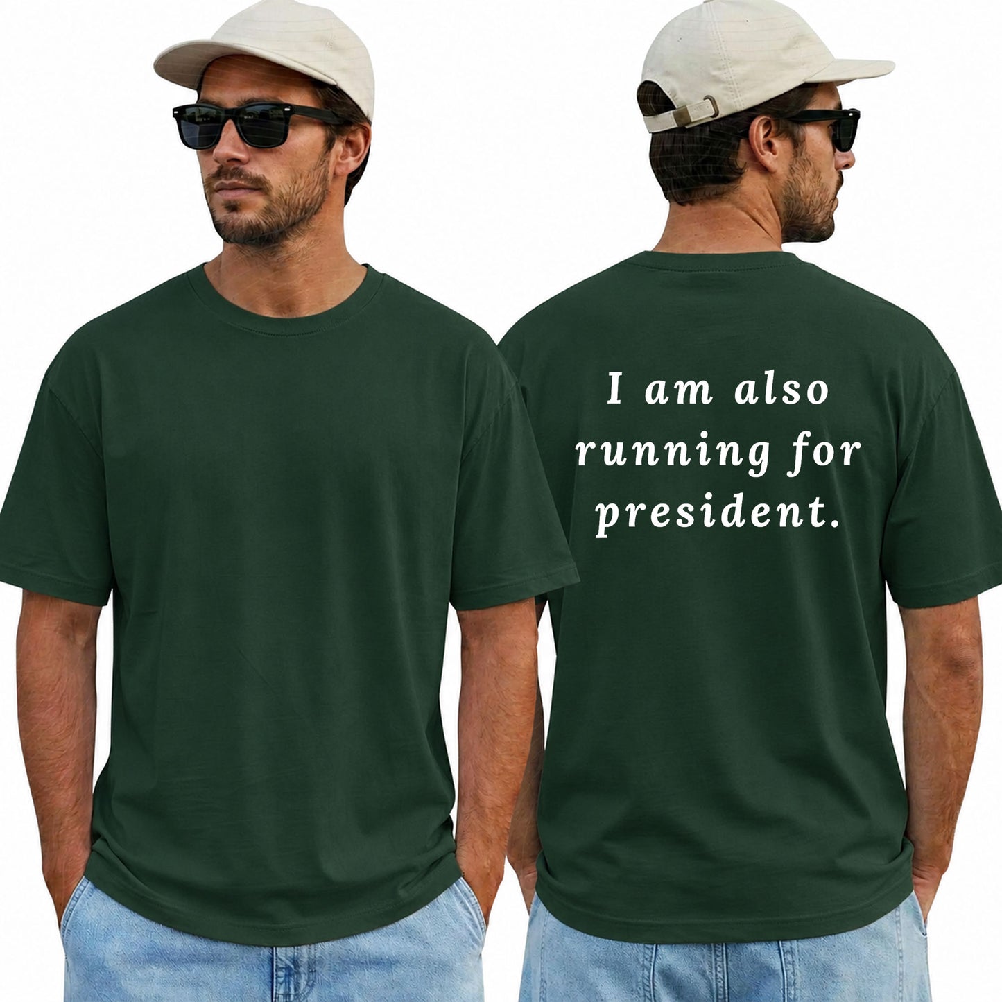 I Am Also Running For President Shirt Funny Political Humor Graphic Tee Election Parody Gift For Adults