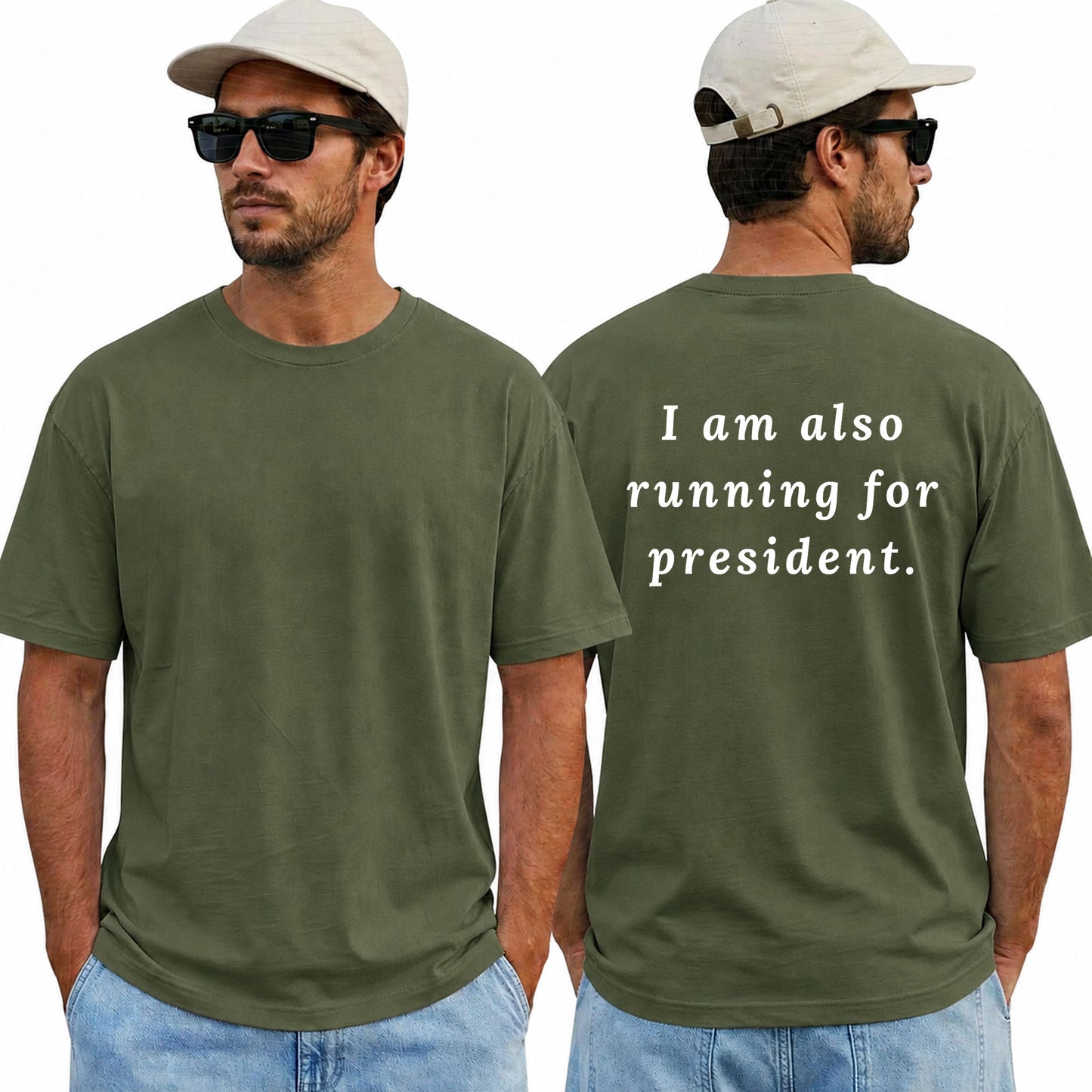 I Am Also Running For President Shirt Funny Political Humor Graphic Tee Election Parody Gift For Adults