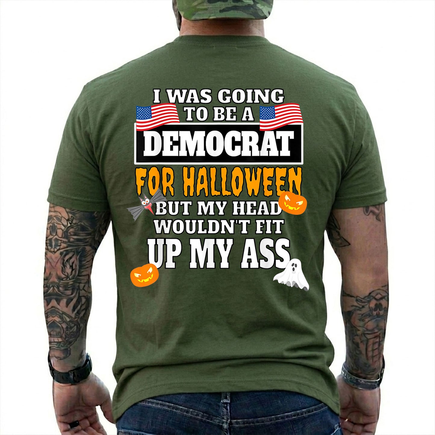 I Was Going To Be A Democrat For Halloween Shirt Funny Anti Democrat Political Graphic Tee Republican Costume Gift For Adults