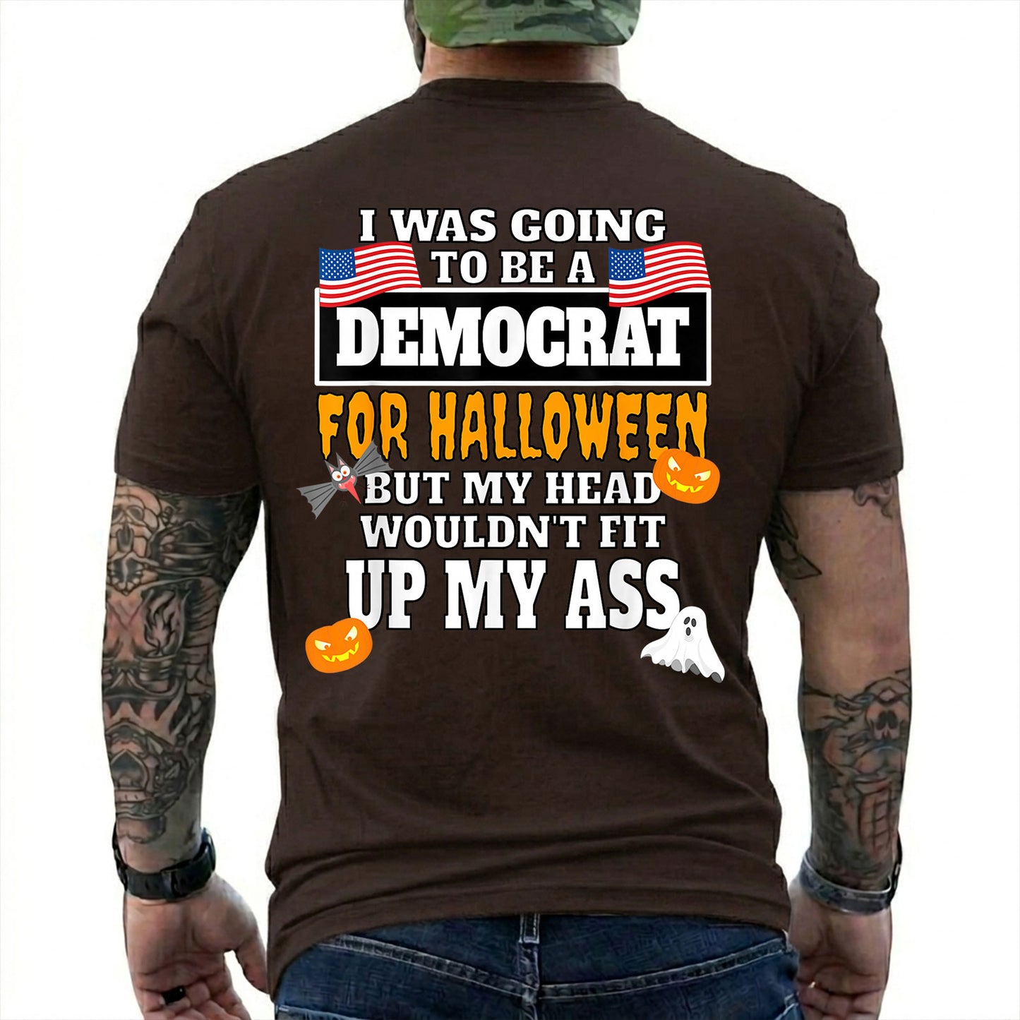 I Was Going To Be A Democrat For Halloween Shirt Funny Anti Democrat Political Graphic Tee Republican Costume Gift For Adults