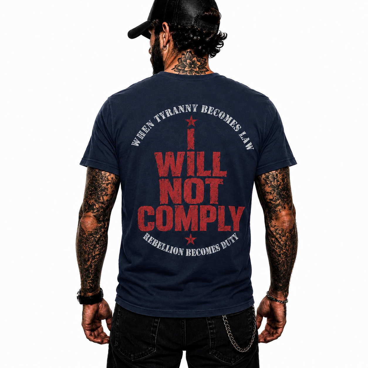 I Will Not Comply Shirt Freedom Patriot Graphic Tee Liberty Rebellion Patriotic Gift For Men