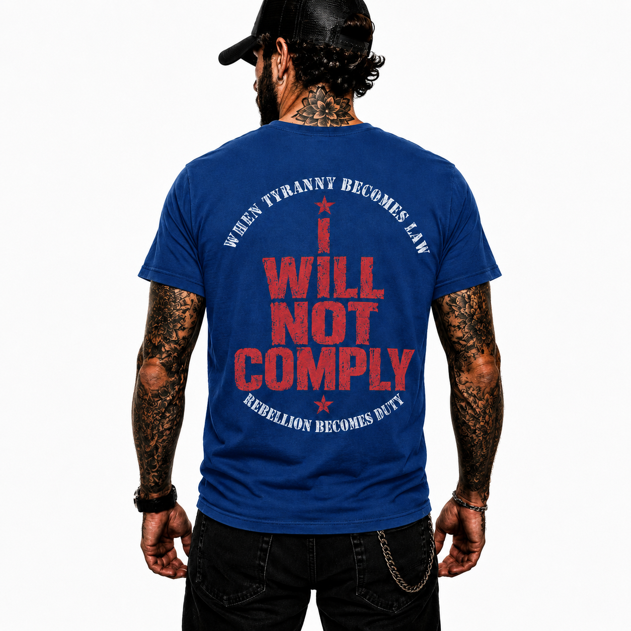 I Will Not Comply Shirt Freedom Patriot Graphic Tee Liberty Rebellion Patriotic Gift For Men