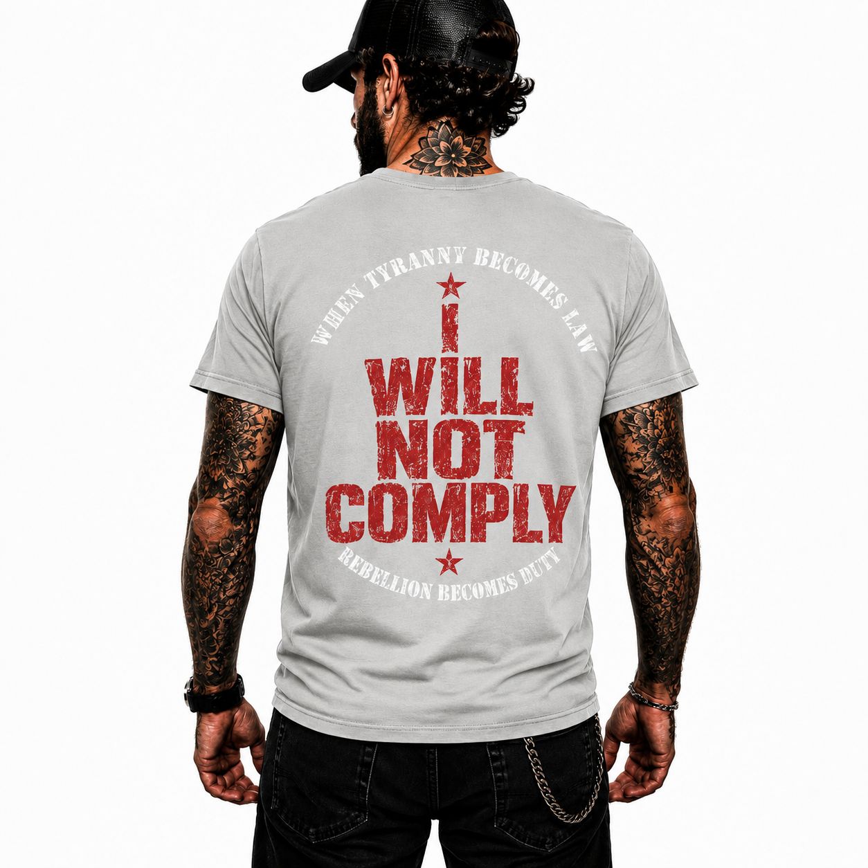 I Will Not Comply Shirt Freedom Patriot Graphic Tee Liberty Rebellion Patriotic Gift For Men