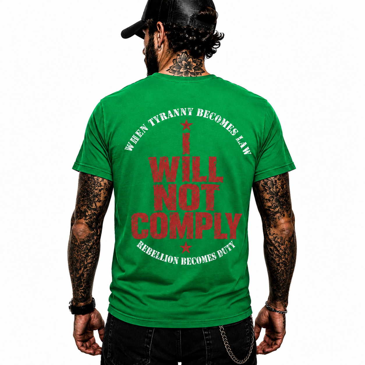I Will Not Comply Shirt Freedom Patriot Graphic Tee Liberty Rebellion Patriotic Gift For Men