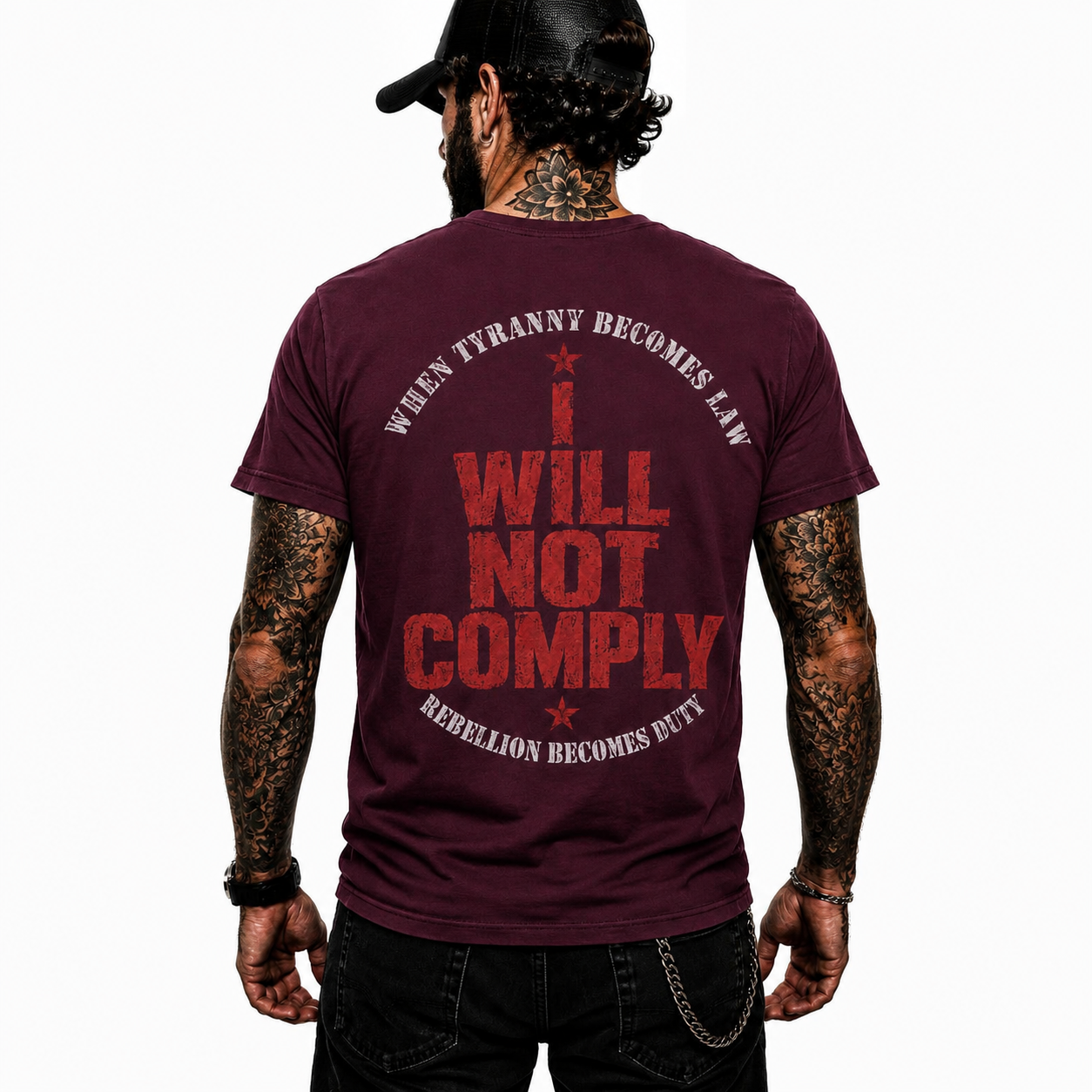 I Will Not Comply Shirt Freedom Patriot Graphic Tee Liberty Rebellion Patriotic Gift For Men