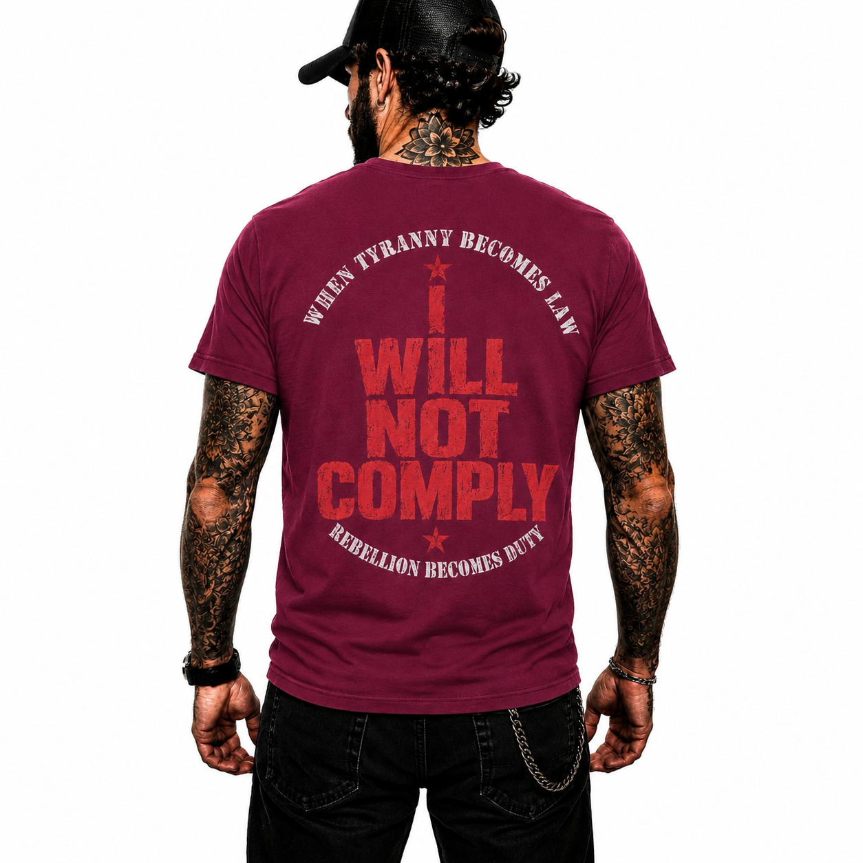 I Will Not Comply Shirt Freedom Patriot Graphic Tee Liberty Rebellion Patriotic Gift For Men