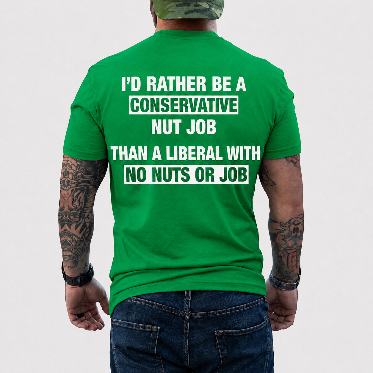 I'd Rather Be A Conservative Nut Job Shirt Funny Conservative Political Graphic Tee Anti Woke Patriot Gift For Adults