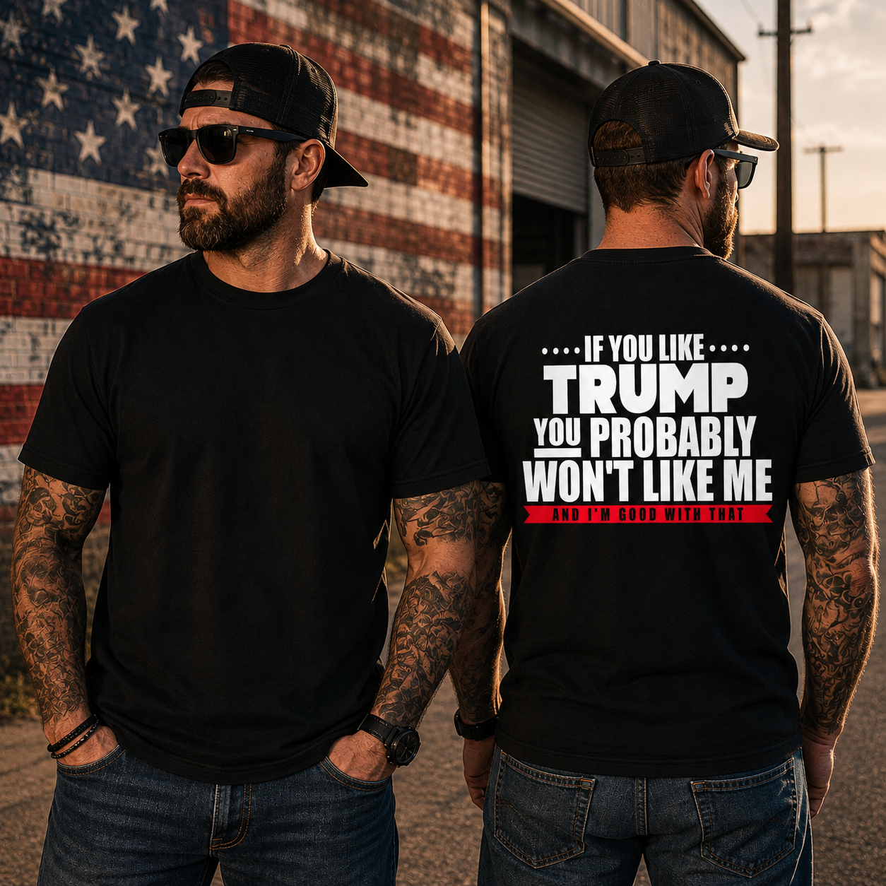 If You Like Trump You Probably Wont Like Me Shirt Funny Anti Trump Political Graphic Tee Protest Gift For Adults