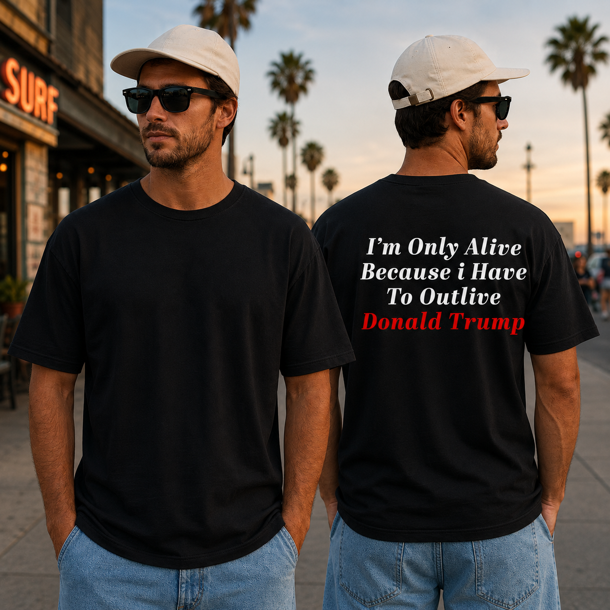 Im Only Alive Because I Have To Outlive Donald Trump Shirt Funny Anti Trump Political Graphic Tee Protest Gift For Adults