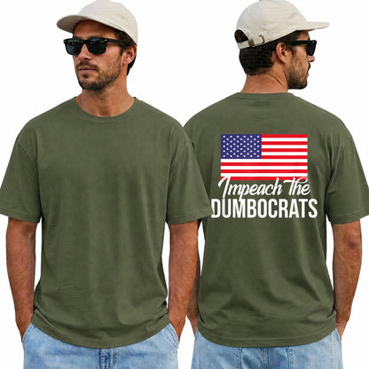 Impeach The Dumbocrats Shirt Funny Pro Trump Patriotic Graphic Tee Conservative Political Gift For Men Women